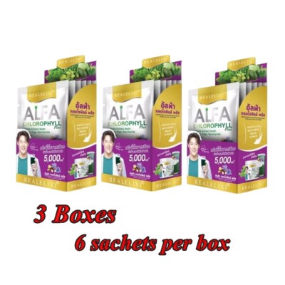 3X Real Elixir Alfa Chlorophyll Plus Detox Diet Supplement Fiber Powder Bright