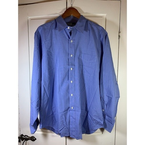 Polo Ralph Lauren Andrew vintage camicia uomo XL 17 35 blu righe preppy old money - Foto 2 di 12