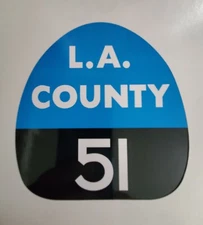 LA COUNTY 51 "EMERGENCY 51" FIRE Sticker Decal
