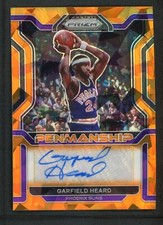 2021-22 GARFIELD HEARD AUTO PANINI PRIZM PENMANSHIP ICE CRACKED ORANGE