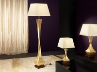 Stehleuchte Stehlampe Standlampe Bodenlampe Designer Led Leuchte Blattgold Deco