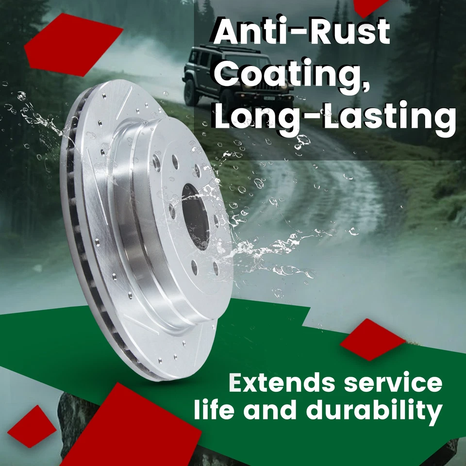 Rear Disc Brake Rotors for 2007-2016 Chevy Traverse Enclave Acadia Outlook Foto 4 de 4