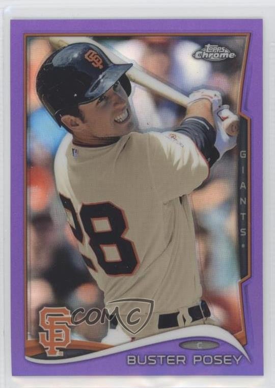 2014 Topps Chrome Retail Purple Refractor Buster Posey #152 k4s