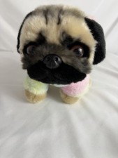 GUND Doug The Pug Fuzzy Soft Tie Dye Hoodie Doug Plush Stuffed Animal  Pink, 9  