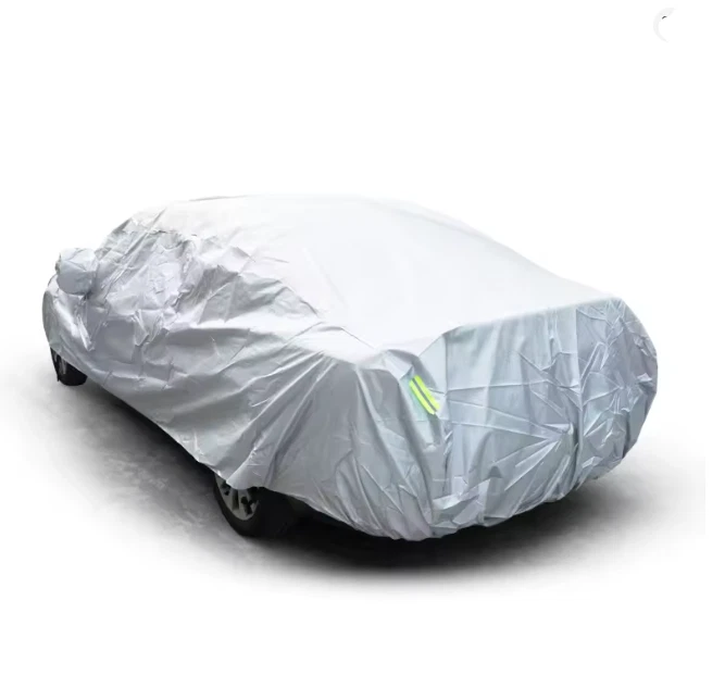 Housse Voiture Universelle Extérieure Bâche Protection Imperméable AntiUV Sangle - Photo 3/4