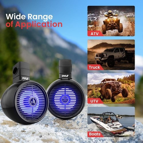 Pyle 8" Marine Grade 150W Waterproof Bluetooth Speaker-Single 2-Way - Picture 6 of 7