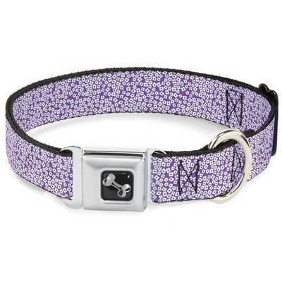 Dog Collar Bone Ditsy Floral Lavender/White/Black Small 9.5-13'' (US IMPORT)