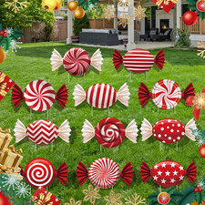 B  Oglowhaven 12Ct Candy Christmas Outdoor Decorations  Birthday Decorations Wate