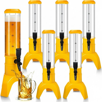 6 Pcs Mimosa Tower Dispenser Mimosa Tower with Ice Tube and Bottomless Beer Marg