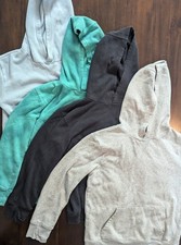 Set of Four Boy's Hoodies All In Motion XL 14 Pale Blue, Teal, Black, Gray lot