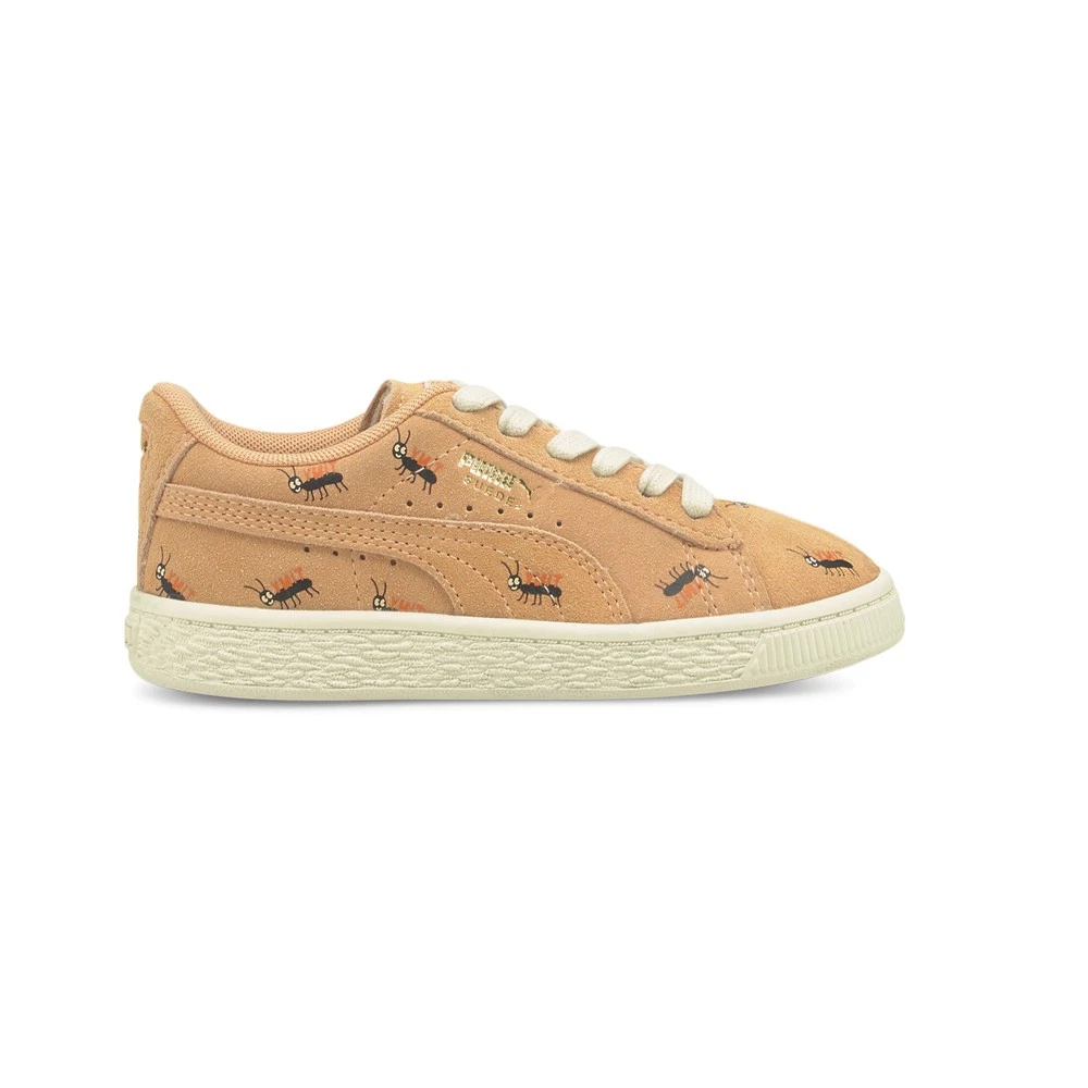 Scarpe da ginnastica PUMA Tinycottons X scamosciate stringate bambino ragazzo arancione sneakers casual sh