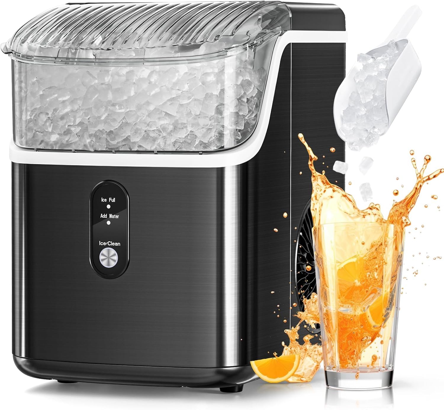 Nugget Ice Makers Countertop, Pebble Ice Machine with Chewable