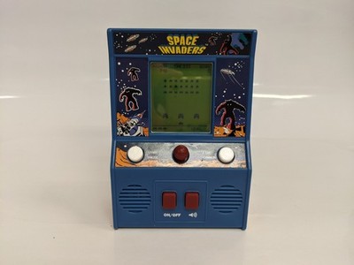 Space Invaders Hand Held Mini Arcade Style Game Bandai Namco Works /w Batteries