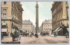 Paris, France — Place Vendôme, Colonne , carriages, Divided Back — Place Vendôme