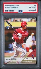 2018 Topps Now Shohei Ohtani #5 RC PSA 10 Gem Mint Rookie Card 1st Career Hit