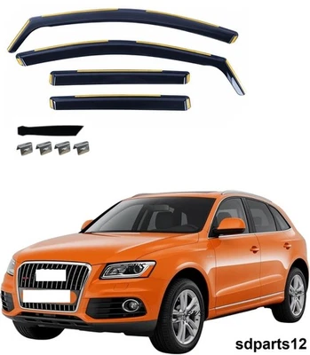 Déflecteurs de Vent Pluie d'Air pour Audi Q5 I (8R) 2008 - 2016 / 4Pcs - Photo 1/4