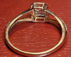 10K Yellow Gold Square Cluster Diamond Engagement Ring Women’s Size 7 Signed — photo 3