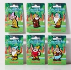 6 X SNOW WHITE & THE SEVEN DWARFS DUFORT PIN BADGES / BROOCHES Inc Dopey & Doc