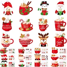 Civaner 24 Sets Christmas Crafts Kits Hot Cocoa as the picture shows 