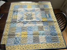 Adorable Handmade Elephant Baby Quilt 39  By 43  