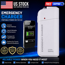Portable USB Emergency Battery Charger 2AA Power Bank Backup Charger