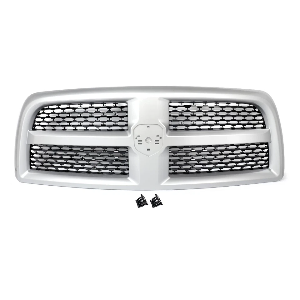 BRIGHT SILVER & BLACK Grille Assembly For 2013-2018 Dodge RAM 2500 3500 Laramie Foto 4 de 4