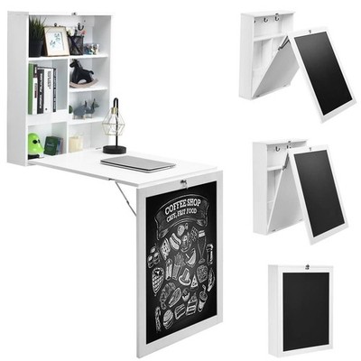 Neu UK Wandmontage Computer Schreibtisch klappbar wandelbar Wandtisch mit Tafel