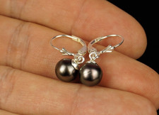 925 Silber Ohrringe mit echten Tahiti-Perlen