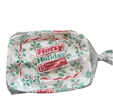 Vintage Hefty Holiday Compartment Trays Foam Disposable Plates 15pk Holly