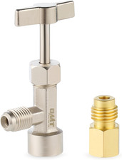 OMT R134A Self-Sealing Can Tap Valve with Tank Adapter and Threading