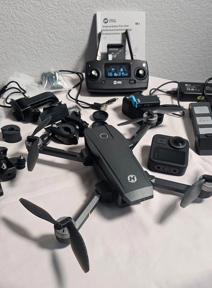 Holy Stone HS720E Drone w/ 2 Batteries + GoPro Max 360 Camera Bundle - Image 2 of 4