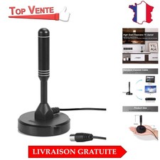 Antenne TV Intérieure UHD - Conception Portable et UHF/VHF pour un Usage Serein