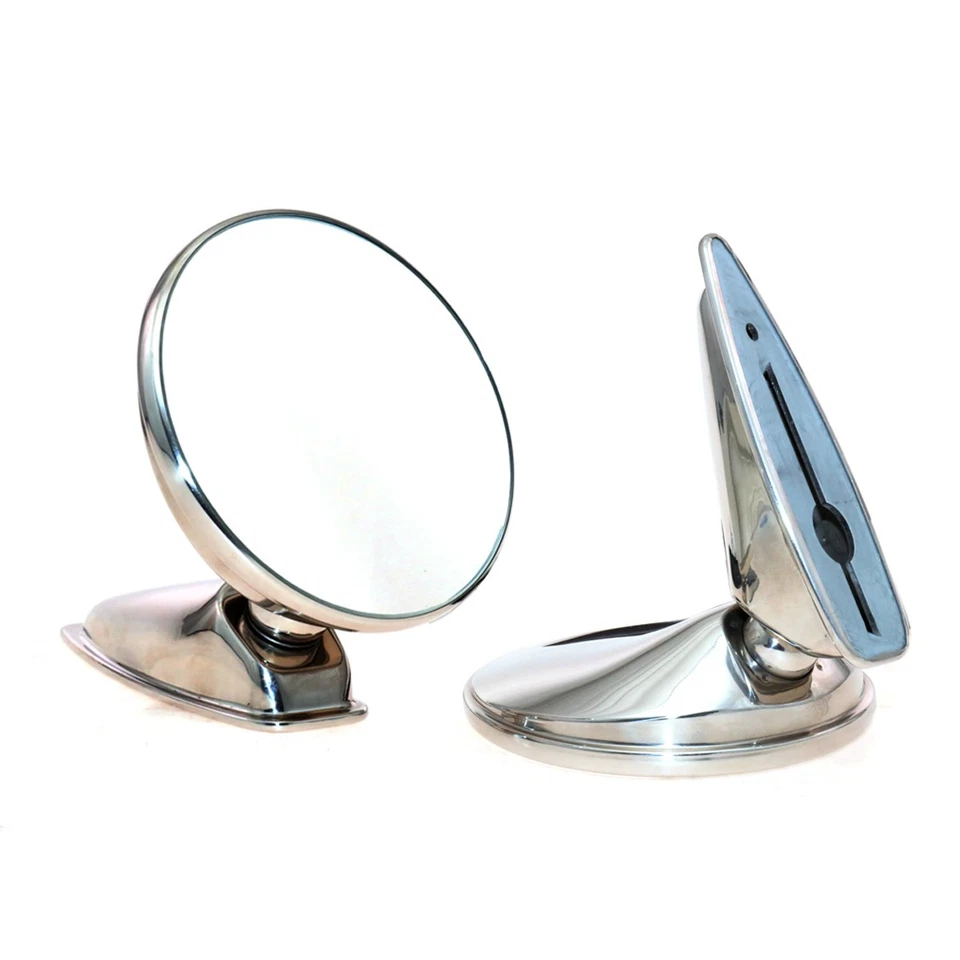 Espejo retrovisor cromado nuevo Porsche 911 Cadilla Fleetwood Ferrari Lotus Elan 1948-80  Foto 3 de 4