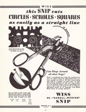 Vintage Scroll-Pivoter Wiss 9X Sheet Metal Shears 12'' Long