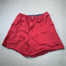 Vintage Polo Ralph Lauren Shorts Mens XL Red Elastic Waist Canvas Pony Logo 90s