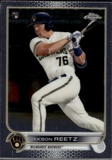Jakson Reetz 2022 Topps Chrome Milwaukee Brewers Rookie #157