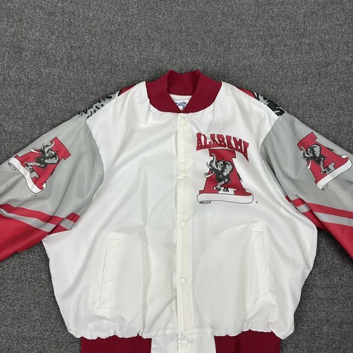 Vintage Alabama Crimson Tide Chalk Line Fanimation Bomber Jacket XL 90s USA Made - Picture 7 of 11