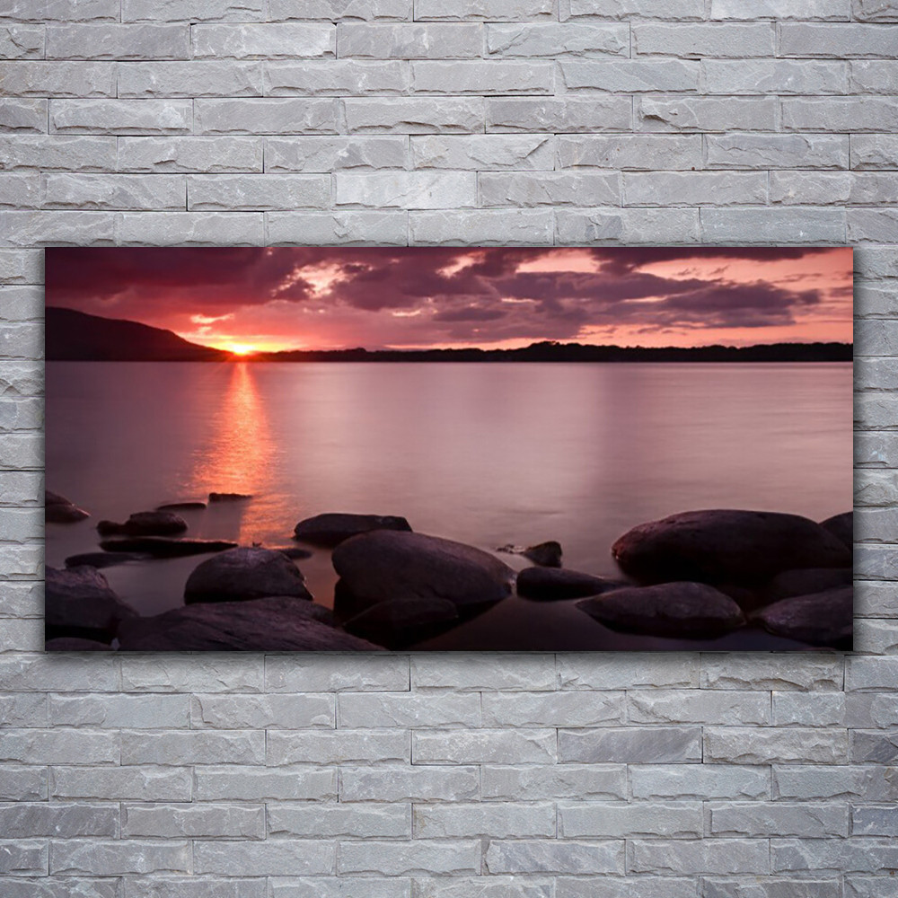 Photo sur toile mer et pierres 120x60 cm pour agrandir les petites pièces