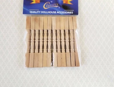 HANDLEY Dollhouse Miniature Spindles Stair Balusters 1:12 Scale 2 1/2" Tall posts