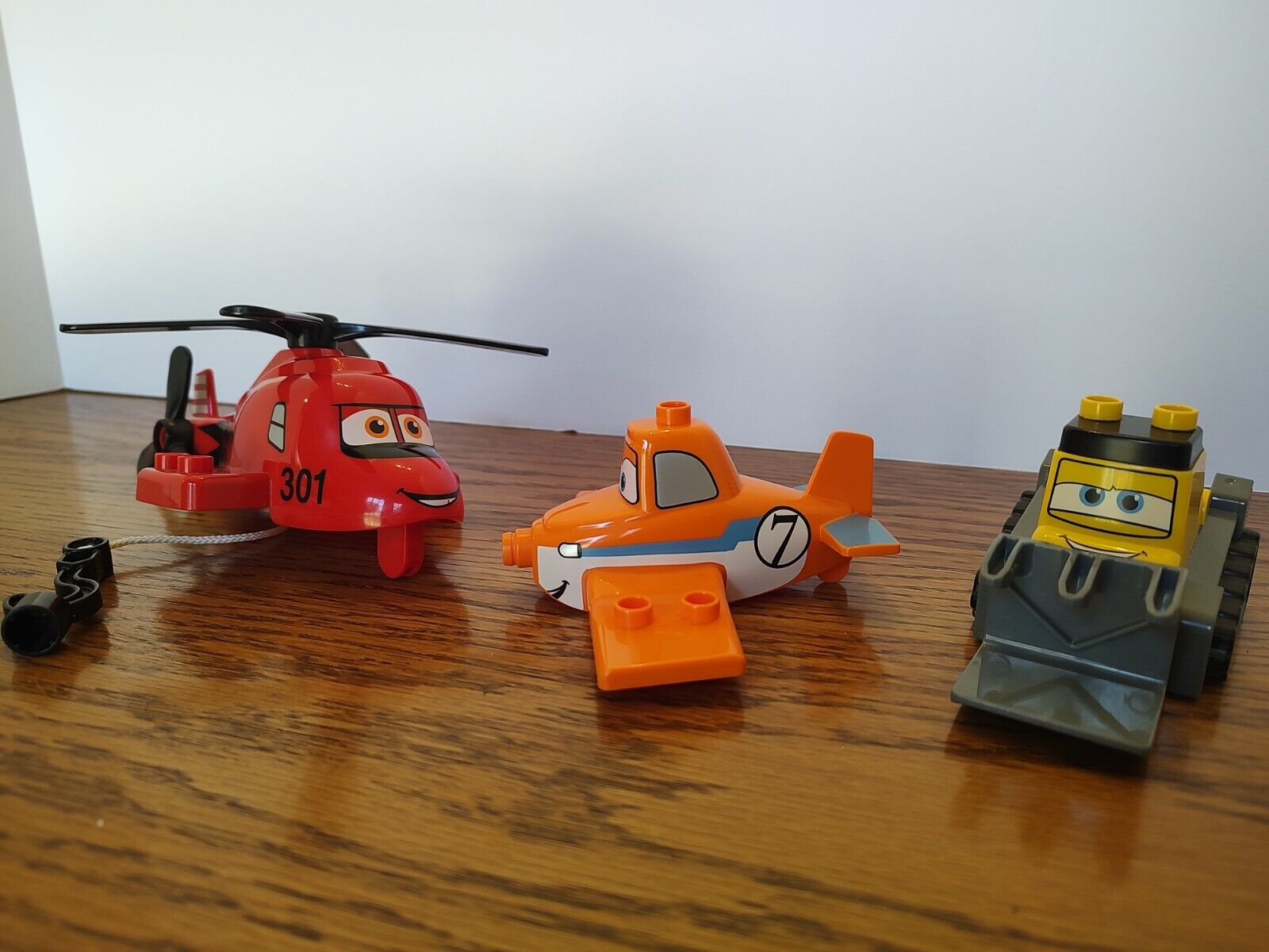 3 Lego Duplo Disney Planes Dusty Crophopper Rescue Helicopter &Friend. No Wheels