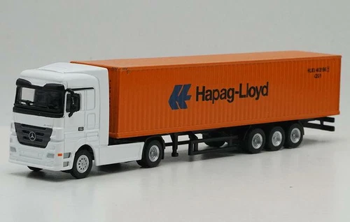 New 1/87 Benz Container truck Trailer Diecast Model Car Toys Gift Display - Picture 17 of 27