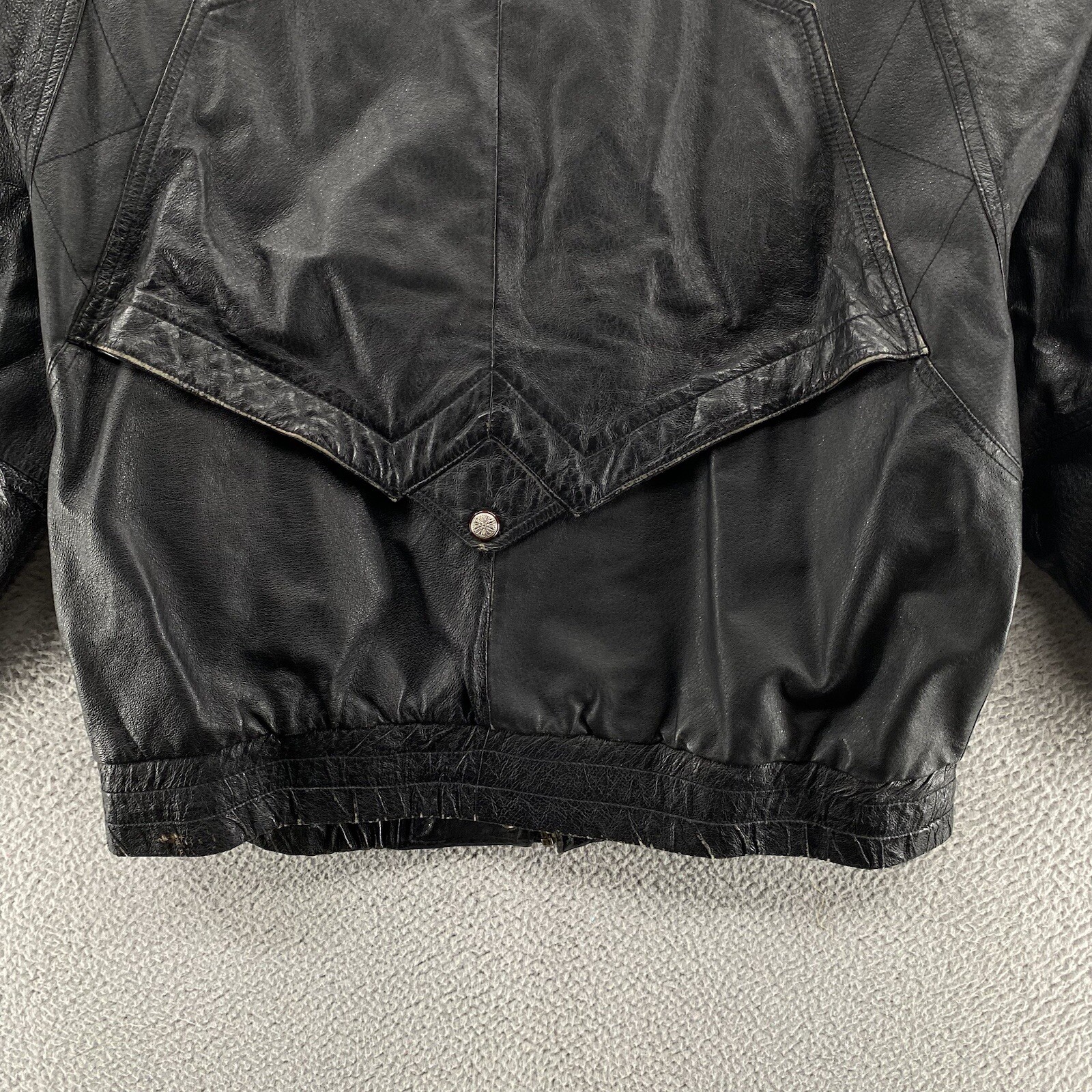 Wilsons Jacket Men Extra Large Black Leather Bike… - image 10