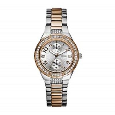 Guess Silver and Rose Gold Women\'s Watch GUESS® Silver and Rose Gold-Tone Multifunction Watch main image 3