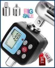 1/2" Digital Torque Adapter Electronic Torque Wrench & Audible Alert 10~340N.m.