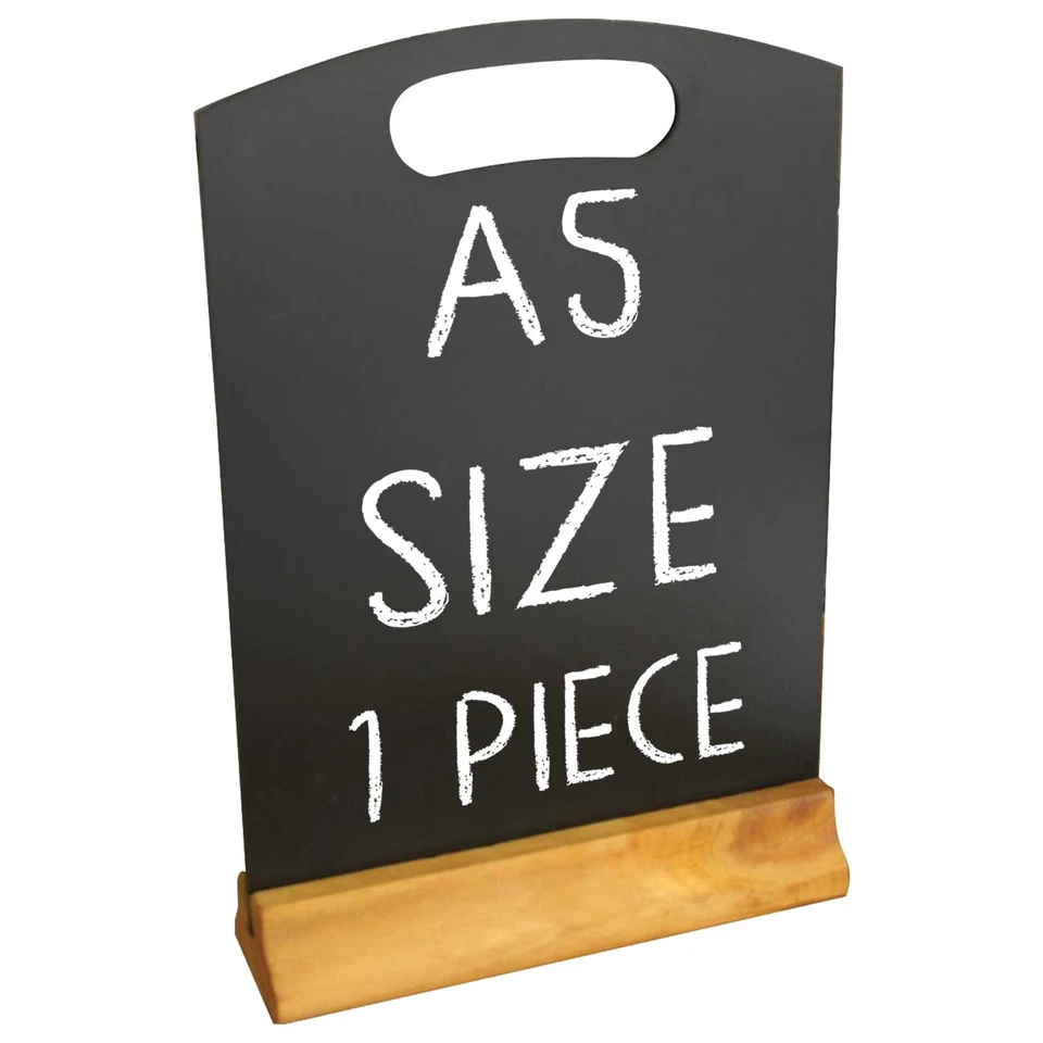 A5 Hand Held Table Top Menu Blackboard Specials Board Chalkboard with Base - Image 4 of 4
