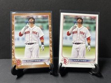 2022 Topps Series 1 JD Martinez Memorial Day Camo 18/25 SSP + Base Red Sox