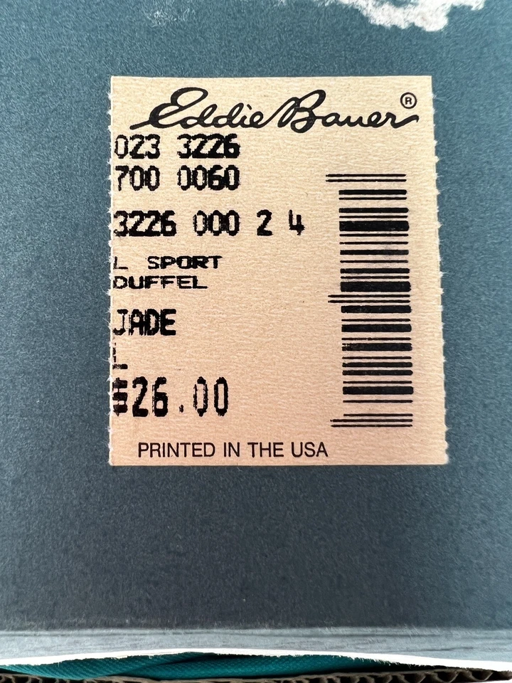 Vintage Eddie Bauer Nylon Sport Duffel Bag Jade Green Waterproof Large - Image 3 of 4