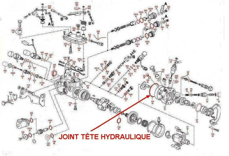 Joint torique tête hydraulique DELPHI pompe injection LUCAS ROTODIESEL DELPHI - Photo 3/4