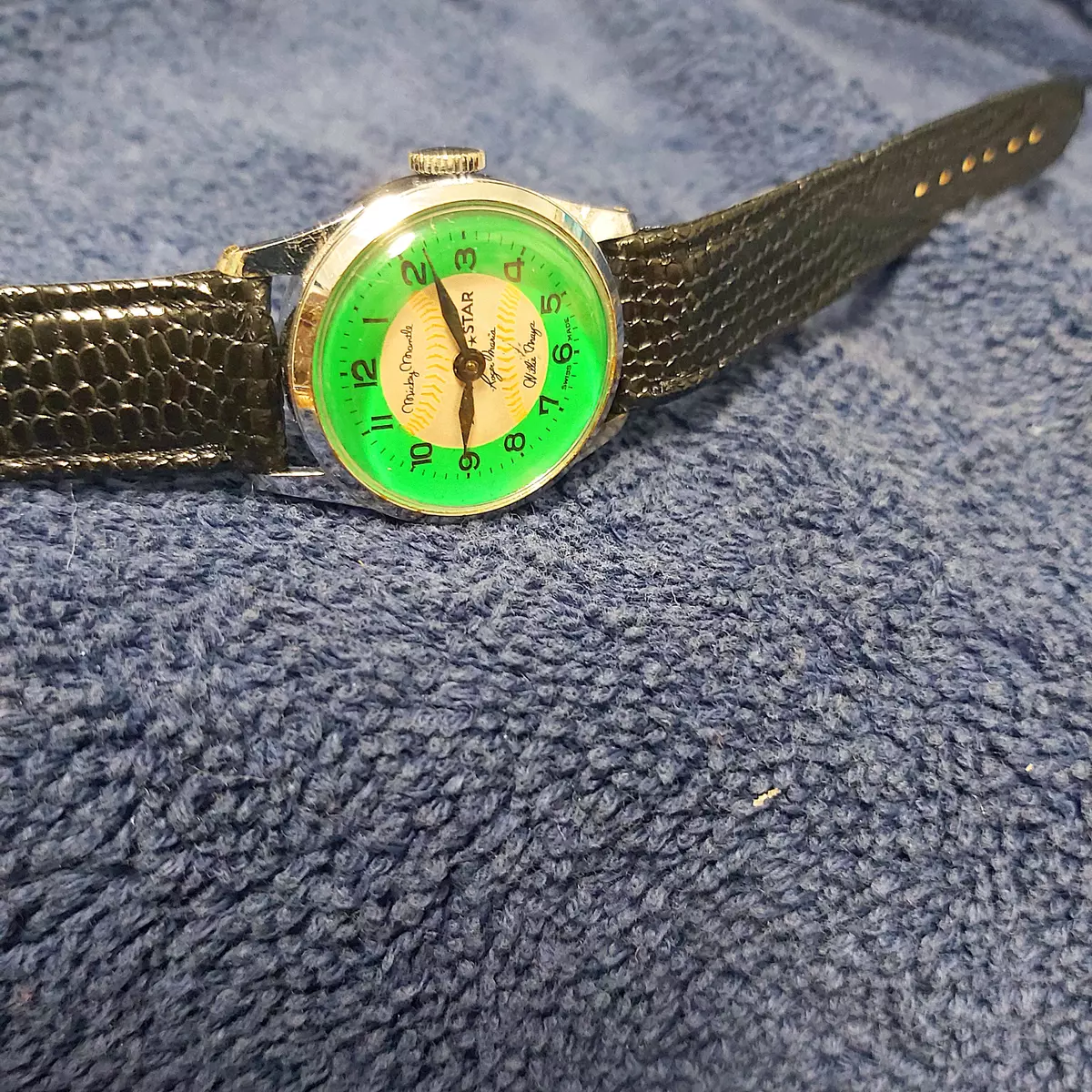 Vintage Bradley 1960 s Baseball All Stars Collectible Character Watch Serviced