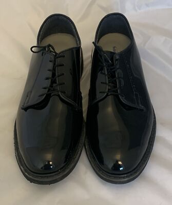 CAPPS Military Dress Shoes Mens 9.5D Black Patent Leather Oxford Formal Capps Colonial Avonite Hypalon Patent Leather Military Dress  main image 3